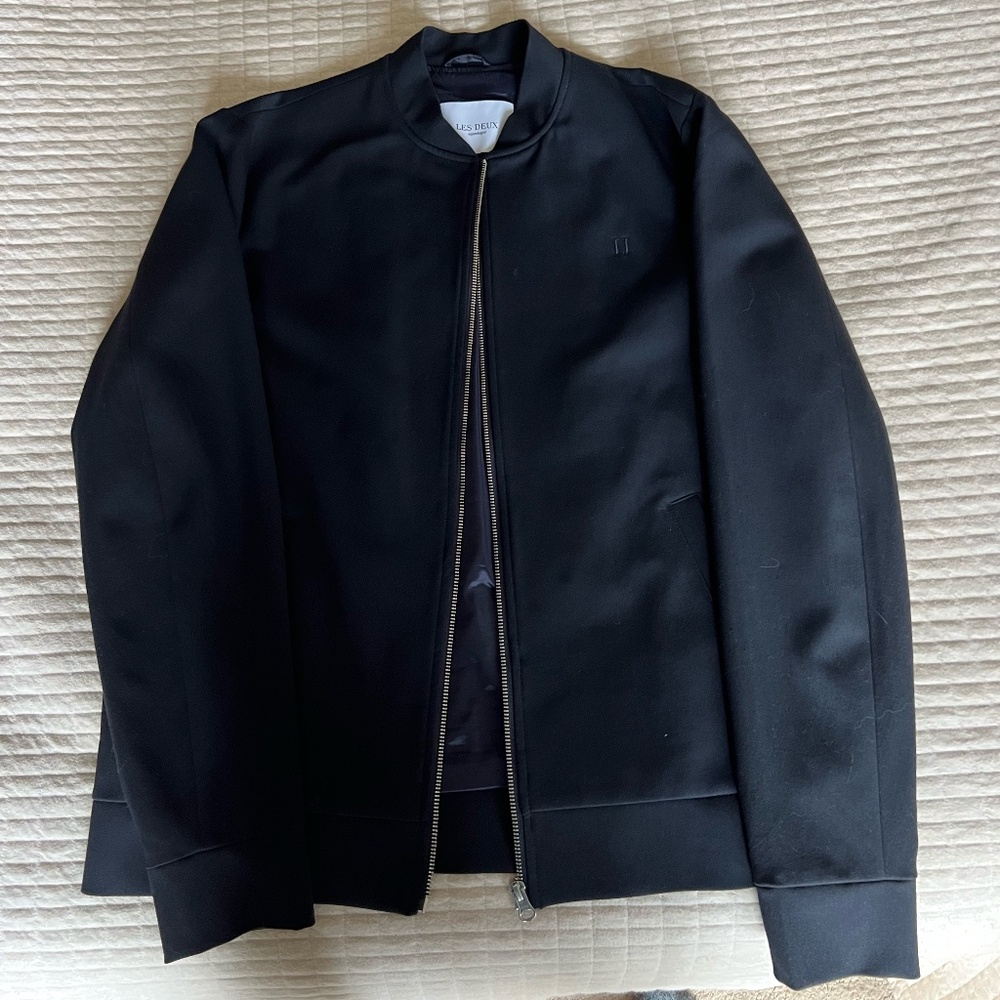 Le Deux Como Bomber Jacket - Navy Blue